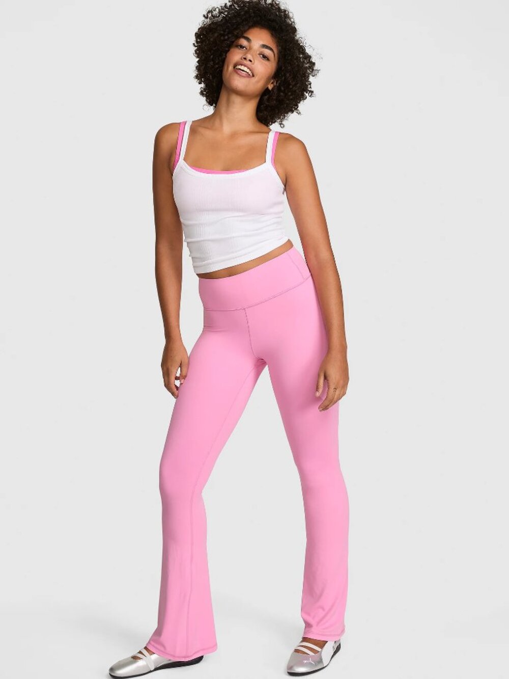 PINK Relay Flare Leggings Pink Size XL NWT Inseam 32"